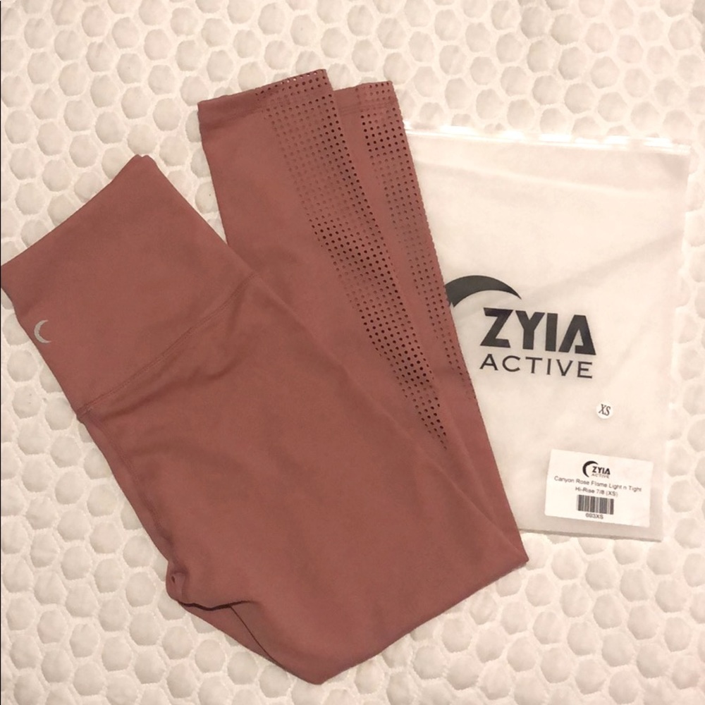 Zyia Canyon Rose Light n Tight high rise 7/8 XS